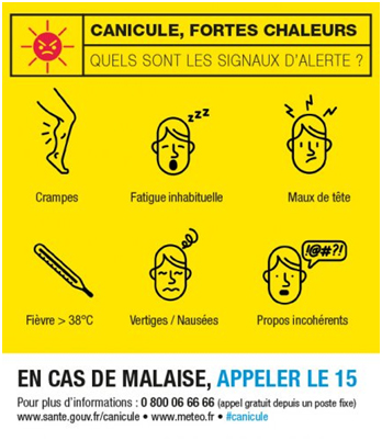 PST14 vous conseille sur les fortes chaleurs estivales